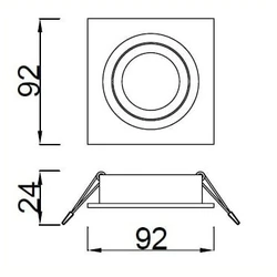 Lampa wpuszczana Mantra Basic GU10 C0002MA - zdjęcie dodatkowe 1