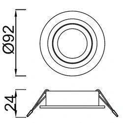 Lampa wpuszczana Mantra Basic GU10 C0003MA - zdjęcie dodatkowe 1