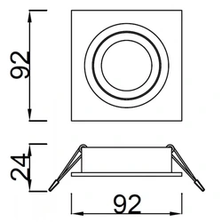 Lampa wpuszczana Mantra Basic GU10 C0006MA - zdjęcie dodatkowe 1