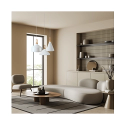 1511-W PENDANT LAMP 1XE27 ALUMINIUM WHITE Zambelis Lights