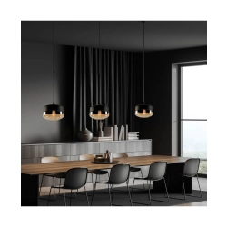 1516 PENDANT LAMP 1XE27 BLACK-CHAMPAGNE GLASS Zambelis Lights