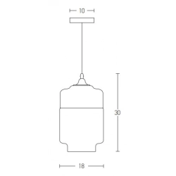 1517 PENDANT LAMP 1XE27 BLACK-CHAMPAGNE GLASS Zambelis Lights