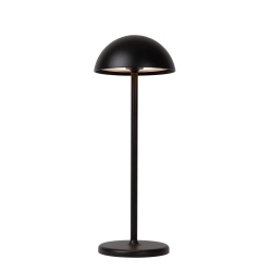 JOY Zewnętrzna lampa stołowa ładowana przez USB Ø 11,5 cm LED Dim. 1x1,5W 3000K IP54 czarny 15500/02/30 Lucide - zdjęcie