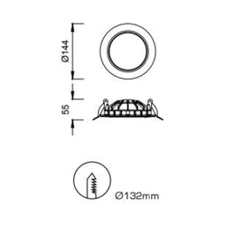 Lampa wpuszczana Mantra Cabrera 12W C0048MA - zdjęcie dodatkowe 1