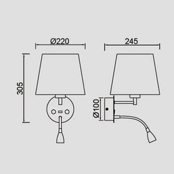 Lampa ścienna Mantra Caicos Nikiel 6092MA - zdjęcie dodatkowe 1