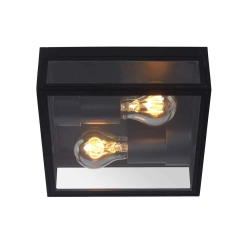 Plafon DUKAN 2xE27 IP65 czarny 15802/02/30 Lucide - zdjęcie produktu