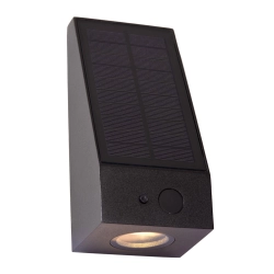 IRWIN Kinkiet zewnętrzny solarny LED 1x2W 2850K/3150K IP65 Czujnik ruchu czarny 15816/02/30 Lucide - zdjęcie produktu