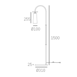 Lampa stojąca BOW F01152BR CosmoLight - zdjęcie dodatkowe 1