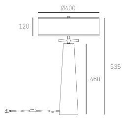 Lampa stołowa BOW T02107BK CosmoLight - zdjęcie dodatkowe 1