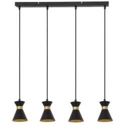 kinkiecik.pl Breda - lampa wisząca 4 pł czarno/złota 335704-02 REALITY