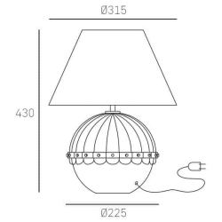 Lampa stołowa PRALINES T01268WH CosmoLight - zdjęcie dodatkowe 1