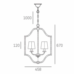 Lampa wisząca NEW YORK P04667AU-WH CosmoLight - zdjęcie dodatkowe 1