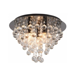 kinkiecik.pl London crystal - plafon 3pł czarny 627703-29 REALITY