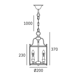 Lampa wisząca NEW YORK P03200BR CosmoLight - zdjęcie dodatkowe 1