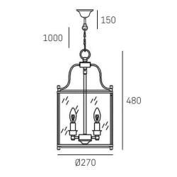 Lampa wisząca NEW YORK P04217BR CosmoLight - zdjęcie dodatkowe 1
