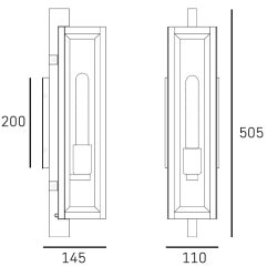 Kinkiet DOVER W01088BK IP44 CosmoLight - zdjęcie dodatkowe 1