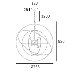Lampa wisząca ROXBURY P08593AU CosmoLight - zdjęcie dodatkowe 1