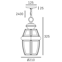 Lampa wisząca WHITLEY P01064AU IP23 CosmoLight - zdjęcie dodatkowe 1