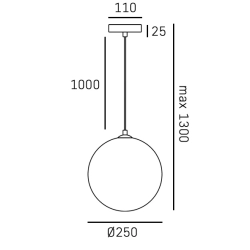 Lampa wisząca HALE P01494BK CosmoLight - zdjęcie dodatkowe 1
