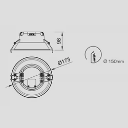 Lampa wpuszczana Mantra Medano 12W 4000K 6399MA - zdjęcie dodatkowe 1