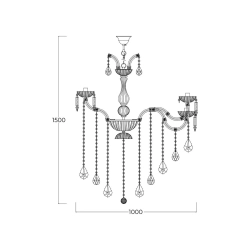 Lampa wisząca CHATEAU 17801/10+5-GLD ZUMA LINE