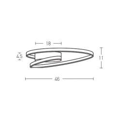 180054 CEILING LIGHT LED 40W WHITE Zambelis Lights