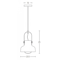 18190 PENDANT WHITE MATT 1xE27 40W Zambelis Lights