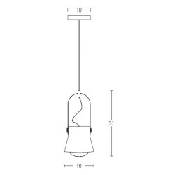 18193 PENDANT WHITE-WOOD 1xE27 40W Zambelis Lights