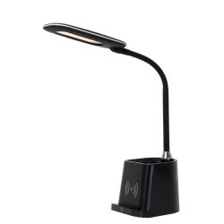 PENNY Lampa biurkowa LED Przym. 1x4,7W 3000K Z ładowarką bezprzewodową Czarny 18674/06/30 Lucide - zdjęcie produktu