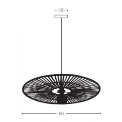 19104 PENDANT LAMP BAMBOO 1XE27 BLACK Zambelis Lights
