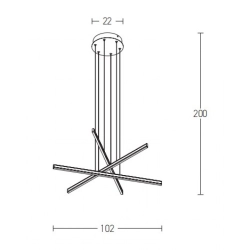 1947 PENDANT LIGHT 47W 3000K BLACK FOR INDOOR USE Zambelis Lights