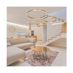 1956-D PENDANT LIGHT 126W 3000K BRUSHED GOLD DIMMABLE FOR INTERIOR USE Zambelis Lights