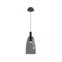 1965 PENDANT LIGHT GLASS 7W SMOKE GRAY Zambelis Lights