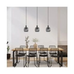 1967 PENDANT LIGHT GLASS 7W SMOKE GRAY Zambelis Lights