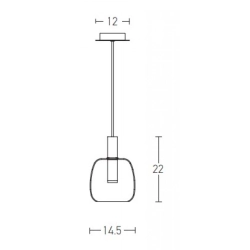 1968 PENDANT LIGHT 7W 3000K CLEAR GLASS Zambelis Lights