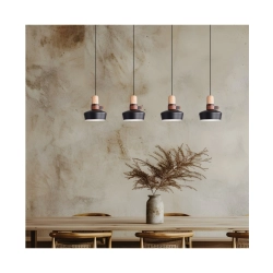 1993-B PENDANT LIGHT 4XE27 MAX 40W BLACK FOR INDOOR USE Zambelis Lights