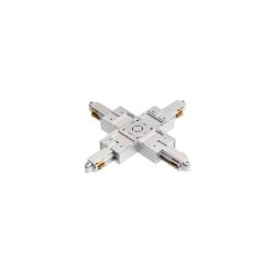 1F X łącznik srebrno-szara z opcją zasilania R12280 230V Rendl light studio - zdjęcie produktu