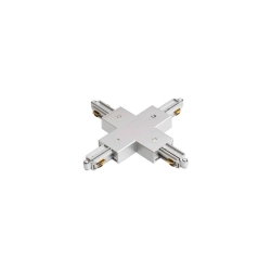 1F X łącznik srebrno-szara z opcją zasilania R12280 230V Rendl light studio - zdjęcie produktu