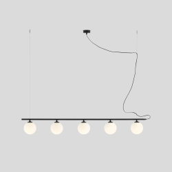 BERYL GLASS 5 CZARNY 1006F1 Nowoczesna lampa wisząca Aldex - zdjęcie dodatkowe 1