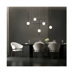 2001 PENDANT LIGHT 37W ALUMINIUM-METAL-ACRYLIC BLACK&GOLD Zambelis Lights