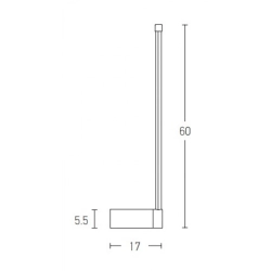 20115 LED WALL LAMP 12W 3000K ALUMINIUM - ACRYLIC GOLD MATT Zambelis Lights