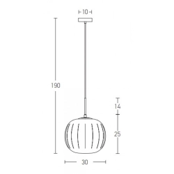 20125 GLASS PENDANT LAMP 1XE27 MAX 40W FROST WHITE GLASS & MATT WHITE METAL Zambelis Lights