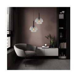 20126 GLASS PENDANT LIGHT E 27 MAX 40W GLASS SMOKY GREY Zambelis Lights