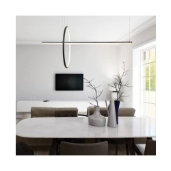 20128 LED PENDANT LIGHT 41W 3000K ALUMINΙUM DIMMING BLACK FOR INTERIOR SPACES Zambelis Lights