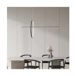 20128 LED PENDANT LIGHT 41W 3000K ALUMINΙUM DIMMING BLACK FOR INTERIOR SPACES Zambelis Lights