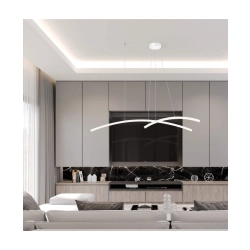 20129 LED PENDANT LIGHT 41W 3000K ALUMINΙUM & ACRYLIC WHITE Zambelis Lights