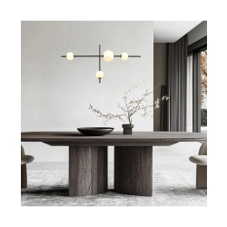 20131 LED PENDANT LIGHT 19W 3000K GLASS & METAL WHITE-BLACK Zambelis Lights