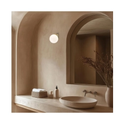 20149 LED WALL LAMP 1XG9 7W BRUSHED BRASS FINISH IP44 Zambelis Lights