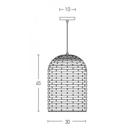 20152 BAMBOO PENDANT LIGHT E27 NATURAL SHADE- NATURAL ELEMENTS LIGHTS Zambelis Lights