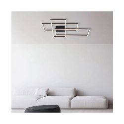 2020 CEILING LIGHT 52W 3000K ALUMINIUM& ACRYLIC SANDY BLACK SHADE Zambelis Lights